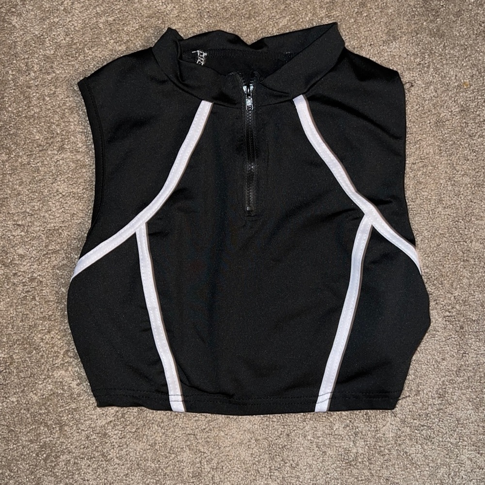 Black Top With White Stripes